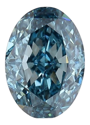 2.54 Carat Blue VS1 Oval Lab Diamond