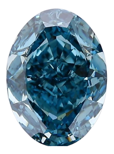 2.58 Carat Blue VS1 Oval Lab Diamond