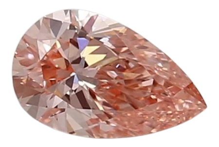 0.45 Carat Pink VVS2 Pear Lab Diamond