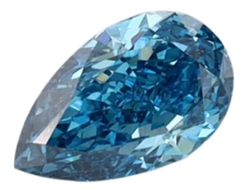 0.48 Carat Blue VS1 Pear Lab Diamond