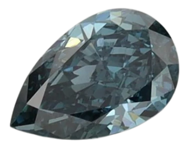 0.59 Carat Blue VS1 Pear Lab Diamond