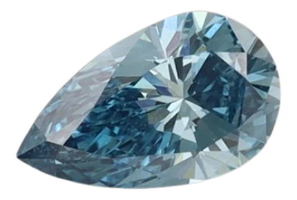 0.6 Carat Blue VS2 Pear Lab Diamond
