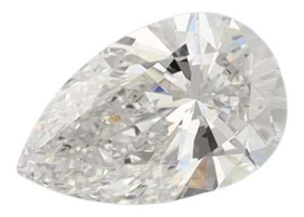 0.63 Carat F VVS2 Pear Lab Diamond