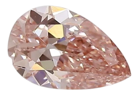 0.71 Carat Pink VS1 Pear Lab Diamond