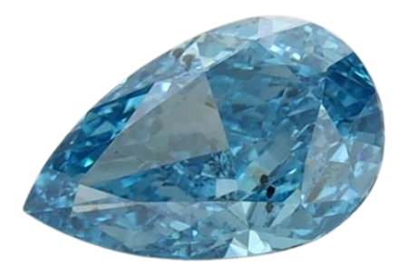0.79 Carat Blue SI2 Pear Lab Diamond