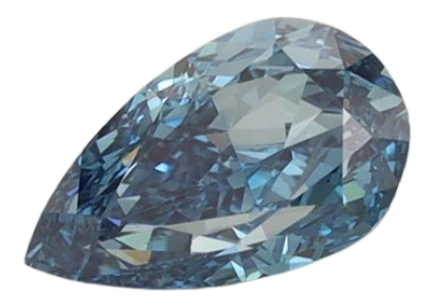 0.88 Carat Blue VS1 Pear Lab Diamond