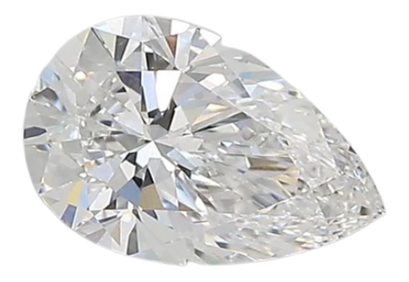 0.92 Carat D VVS2 Pear Lab Diamond