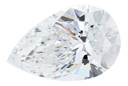 1.58 Carat D VVS2 Pear Lab Diamond