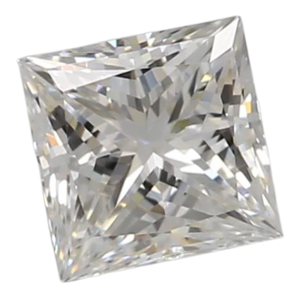 0.57 Carat E VVS2 Princess Lab Diamond