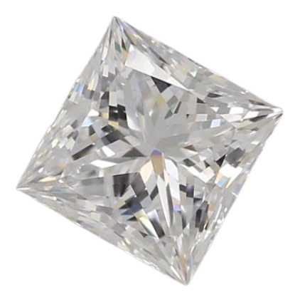 0.79 Carat D VVS2 Princess Lab Diamond