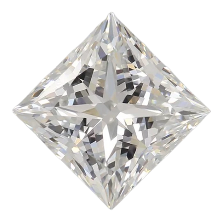 2.58 Carat F VVS2 Princess Lab Diamond