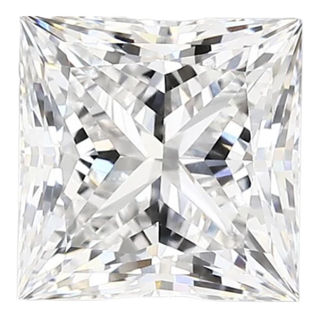 2.72 Carat E VVS2 Princess Lab Diamond