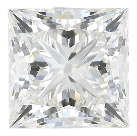 3.05 Carat G VVS2 Princess Lab Diamond