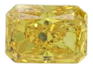 0.37 Carat Yellow VS2 Radiant Lab Diamond
