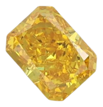 0.48 Carat Yellow VS1 Radiant Lab Diamond
