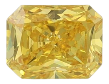 0.62 Carat Yellow VS2 Radiant Lab Diamond