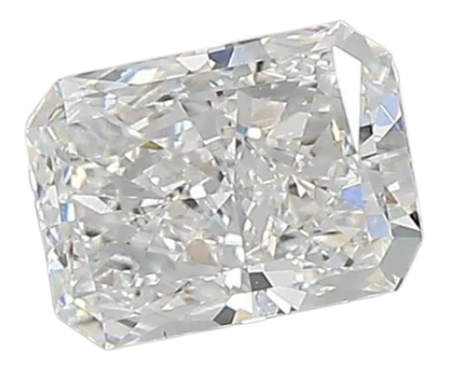 0.86 Carat D VVS2 Radiant Lab Diamond