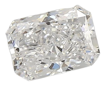 0.9 Carat D VVS2 Radiant Lab Diamond