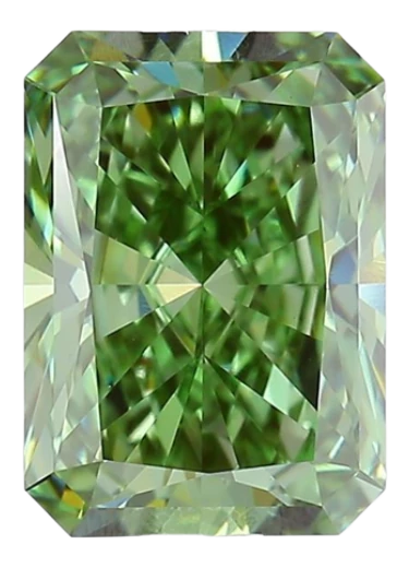 1.71 Carat Green VS1 Radiant Lab Diamond