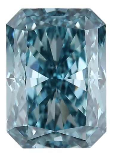 2.57 Carat Blue VS1 Radiant Lab Diamond