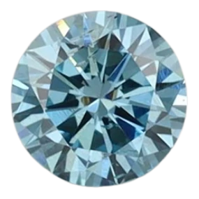 0.35 Carat Blue SI1 Round Lab Diamond