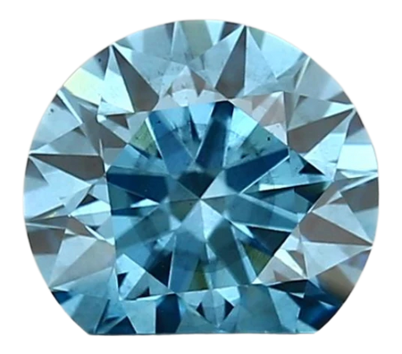0.91 Carat Blue SI1 Round Lab Diamond