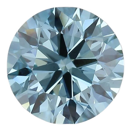 2.5 Carat Blue VS1 Round Lab Diamond