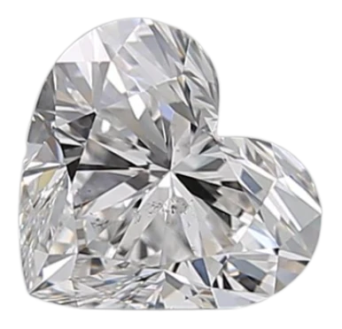 0.9 Carat F SI2 Heart Natural Diamond