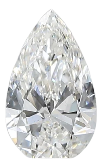 0.4 Carat F SI2 Pear Natural Diamond