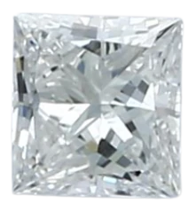 0.34 Carat D SI1 Princess Natural Diamond
