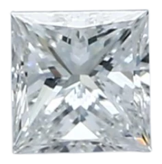 0.35 Carat D SI1 Princess Natural Diamond
