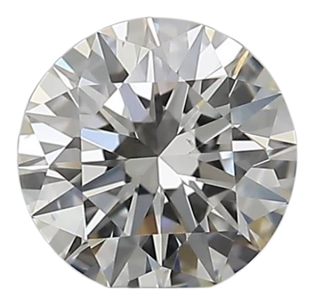 0.38 Carat H VS2 Round Natural Diamond