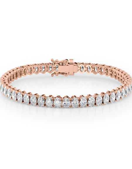 Oval Tennis Bracelet 11.0tcw RG