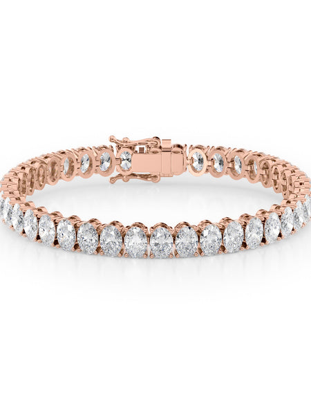 Oval Tennis Bracelet 18.0tcw RG