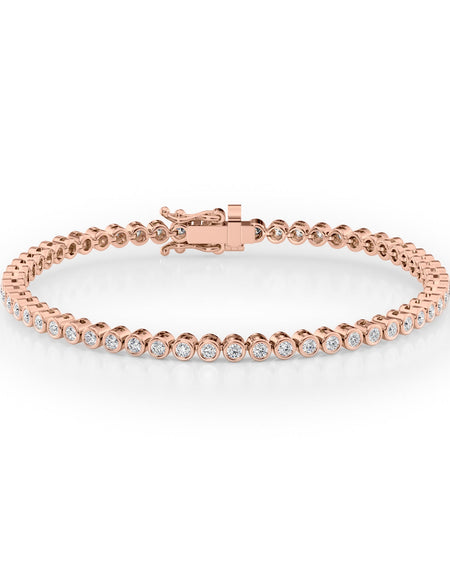 Bezel Tennis Bracelet 1.5tcw RG