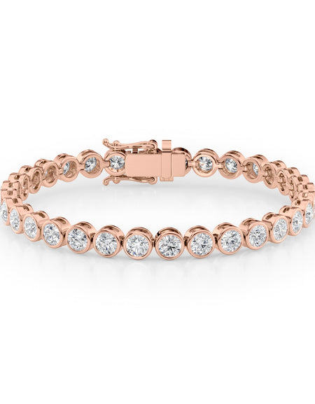 Bezel Tennis Bracelet 8.5tcw RG