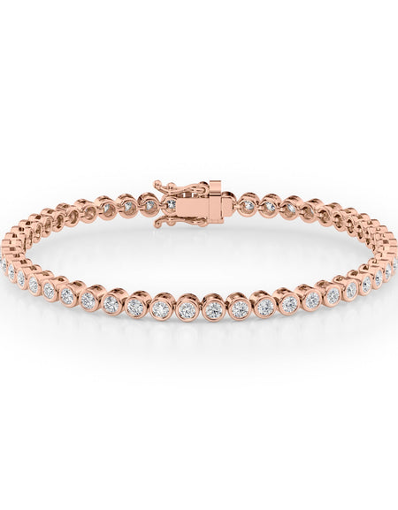 Bezel Tennis Bracelet 2.5tcw RG