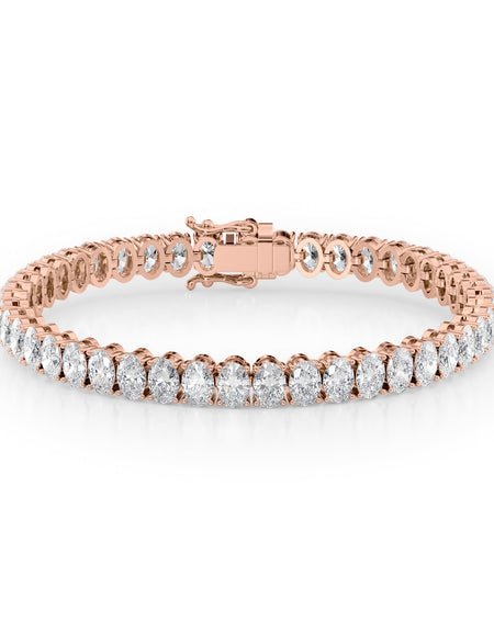 Oval Tennis Bracelet 16.0tcw RG