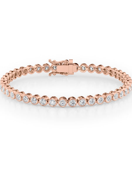 Bezel Tennis Bracelet 4.0tcw RG
