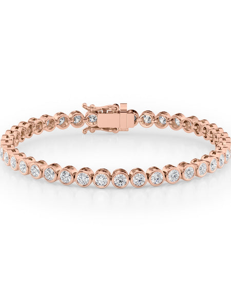 Bezel Tennis Bracelet 5.5tcw RG