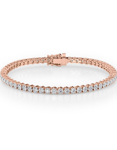 Round Tennis Bracelet 5.0tcw RG