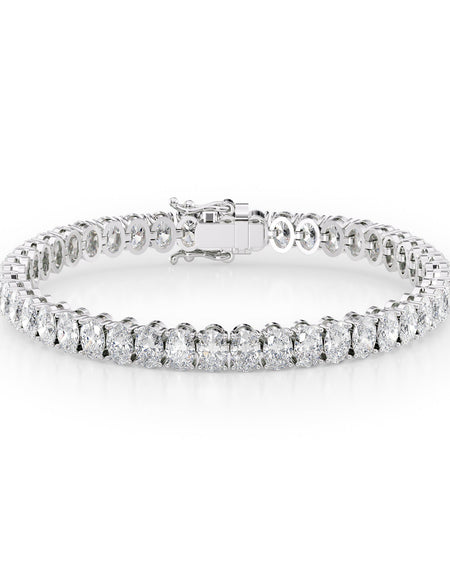Oval Tennis Bracelet 16.0tcw WG