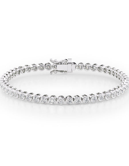 Bezel Tennis Bracelet 2.5tcw WG
