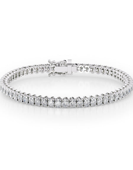 Oval Tennis Bracelet 8.0tcw WG
