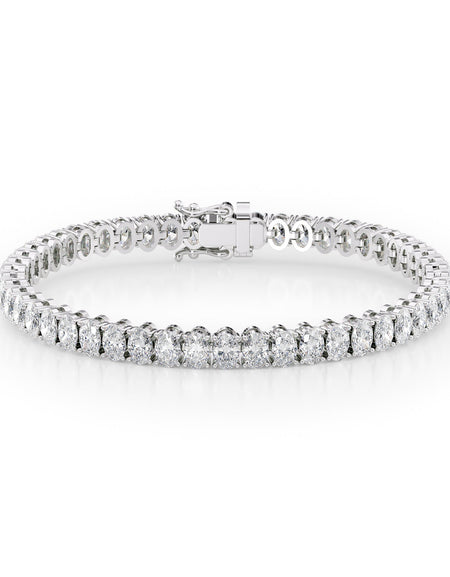 Oval Tennis Bracelet 11.0tcw WG