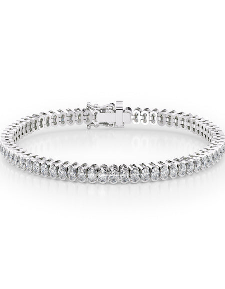 Oval Bezel Tennis Bracelet 6.5tcw WG