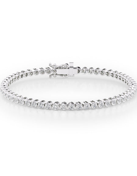 Bezel Tennis Bracelet 1.5tcw WG