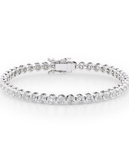 Bezel Tennis Bracelet 4.0tcw WG