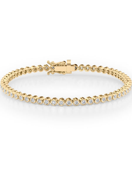 Bezel Tennis Bracelet 1.5tcw YG