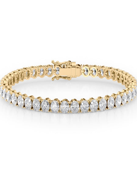 Oval Tennis Bracelet 16.0tcw YG